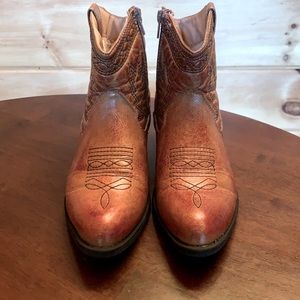 Rodeo Ropers - Ankle Shaft, Zipper,Low Heel, Sz 3